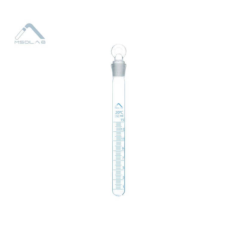 MSD-graduated test tube with stopper-high borosilicate 3.3-15ml