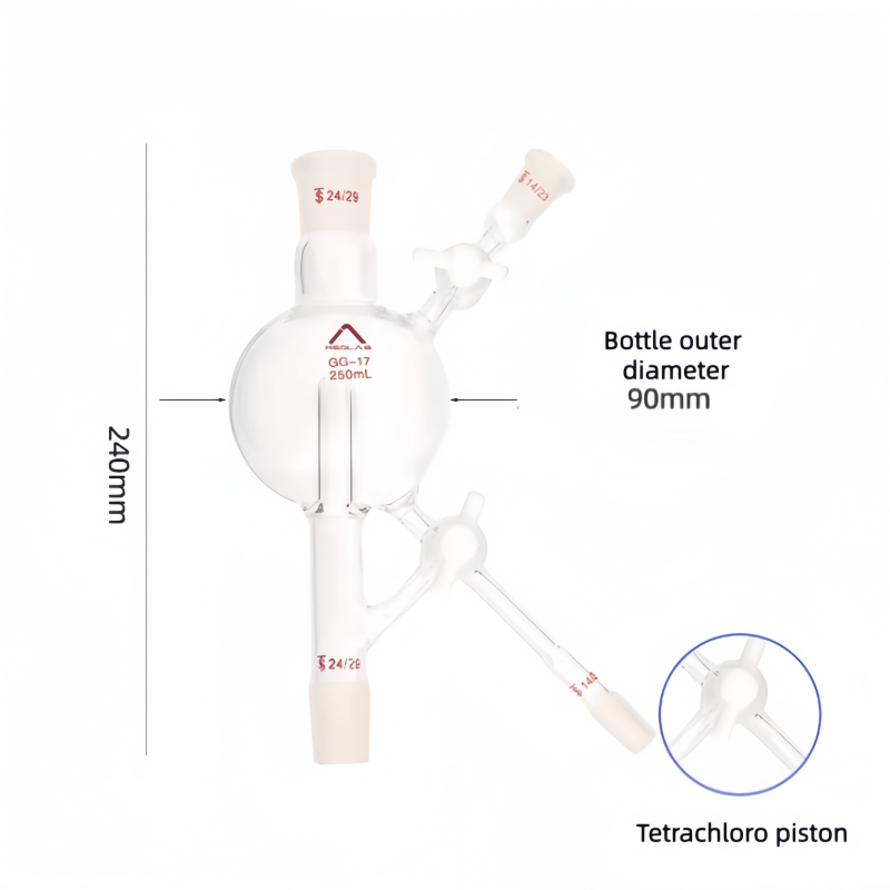 MSD 250ml Solvent Still Head – Grease-Free PTFE Stopcock, 24/29 Joints for Anhydrous Purification