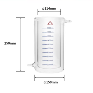 Double-Layer Jacketed Glass Beaker 2000ml