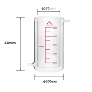 Double-Layer Jacketed Glass Beaker 5000ml