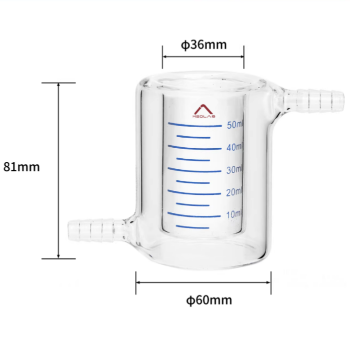 MSD Double-layer jacketed beaker 50ml