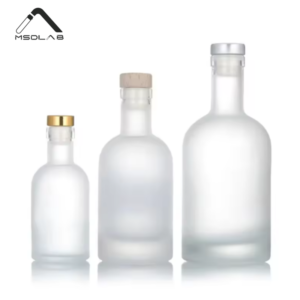 MSD Wholesale 1000ml Frosted Glass Juice Bottle | Large Boston Round Bottle for Cold Brew & Kombucha