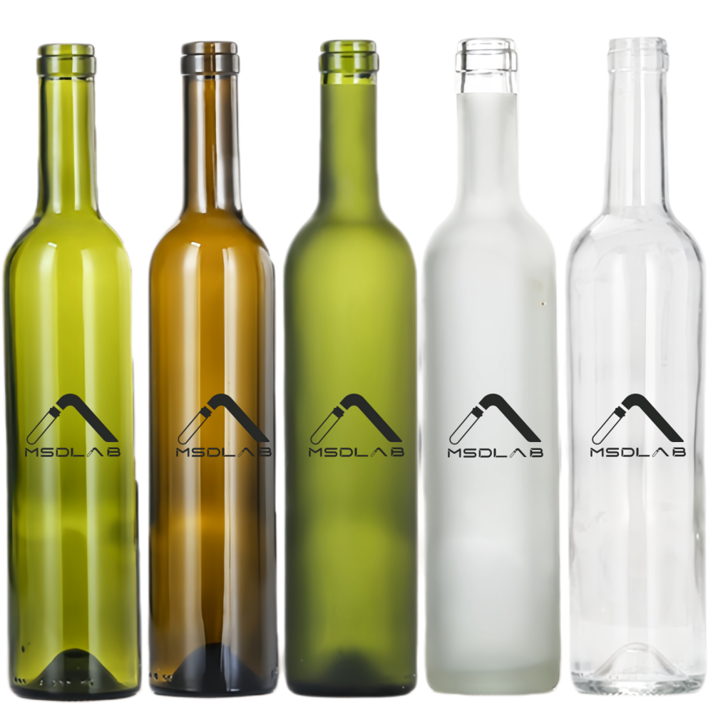 Wholesale 750ml Bordeaux Wine Bottles | Amber, Antique Green & Frosted Glass