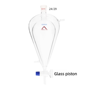 MSD 2000ml Jacketed Pear-Shaped Separating Funnel with Glass Stopcock (24/29 Joint)