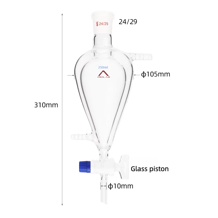 MSD Jacketed Pear-Shaped Separating Funnel, 250ml