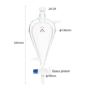 MSD Jacketed Pear-Shaped Separatory Funnel, 500ml