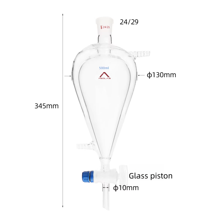 MSD Jacketed Pear-Shaped Separatory Funnel, 500ml