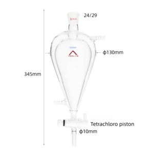 MSD Double-Layer Jacketed Pear-Shaped Separatory Funnel-500mL (24/29 Joint)