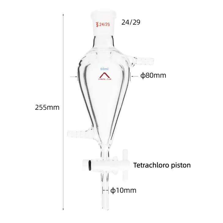 MSD Jacketed Squibb Separating Funnel (Pear-Shaped) – 60ml