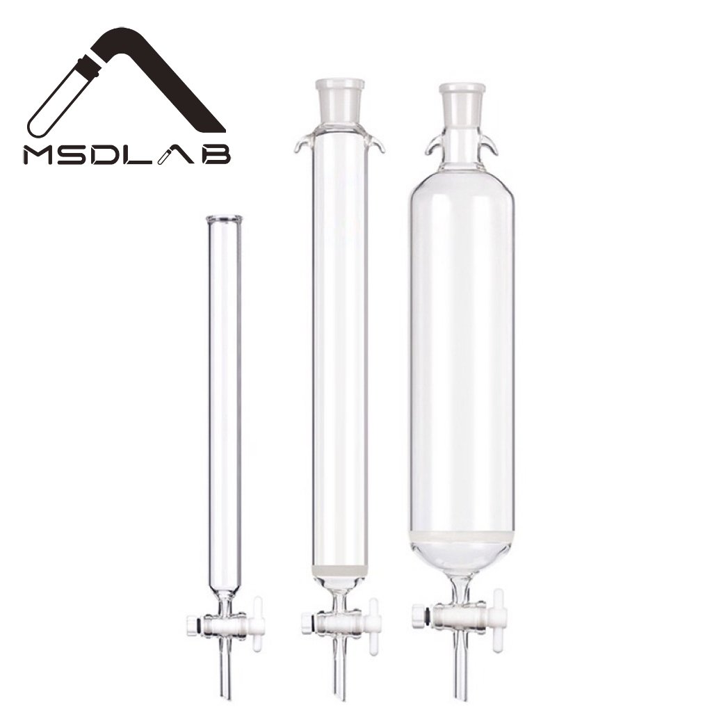 MSD Glass Chromatography Column with PTFE Stopcock and Fritted Disc – Lab Grade