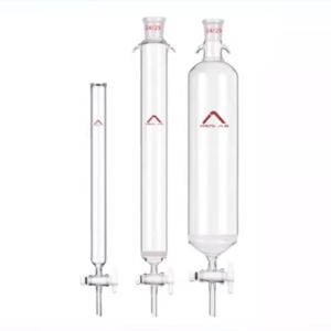 Glass Chromatography Column with PTFE Stopcock and Fritted Disc - Lab Grade