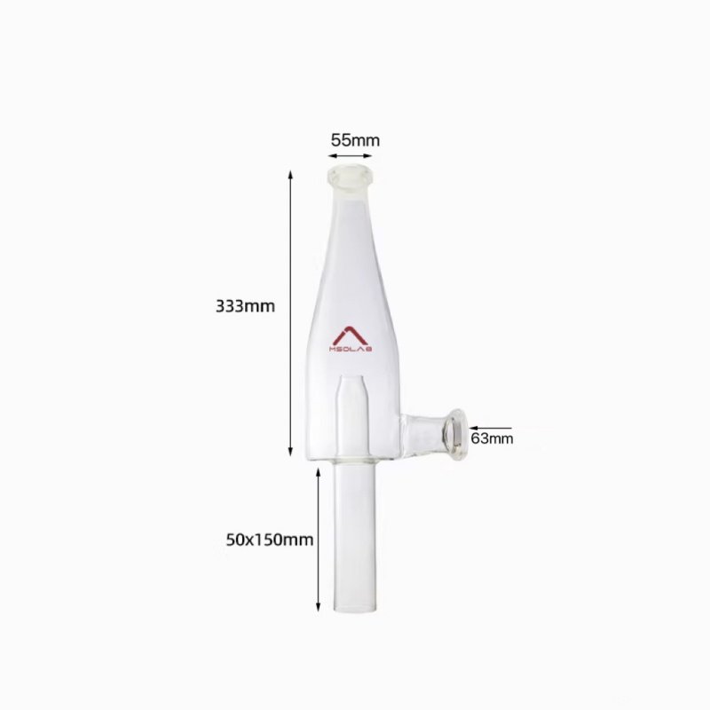 MSD High Borosilicate 3.3 Glass Cyclone Separator for Lab Spray Dryer, Heat-Resistant & Corrosion-Proof Powder Collector