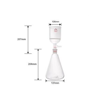 MSD Borosilicate Glass Sintered Glass Filter Funnel (60ml-2000ml)