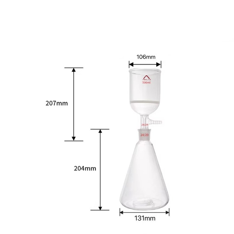 MSD Borosilicate Glass Sintered Glass Filter Funnel (60ml-2000ml)