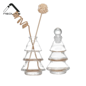 MSD 100ml Unique Christmas Tree Glass Diffuser Bottle – Festive Home Decor