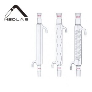 MSD High Borosilicate Glass 3.3 Coiled Condenser, Laboratory Reflux Condenser with Standard Taper Joints