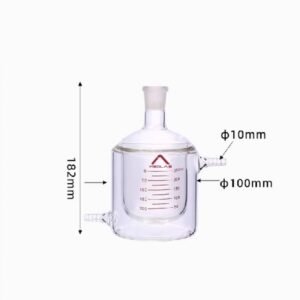 MSD High Borosilicate Glass Single Neck Double Jacketed Reaction Flask with Graduation, 25ml/50ml/100ml/150ml/250ml/500ml