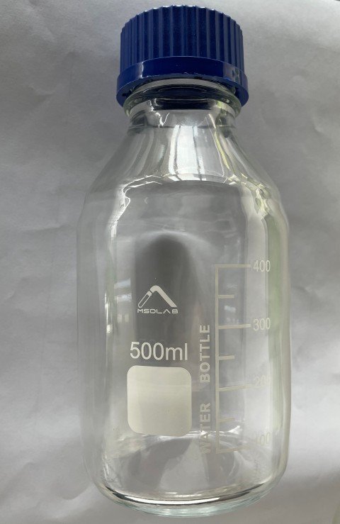 MSD Hot Popular 500ml 3.3 Borosilicate Blue Screw Cap Bottle